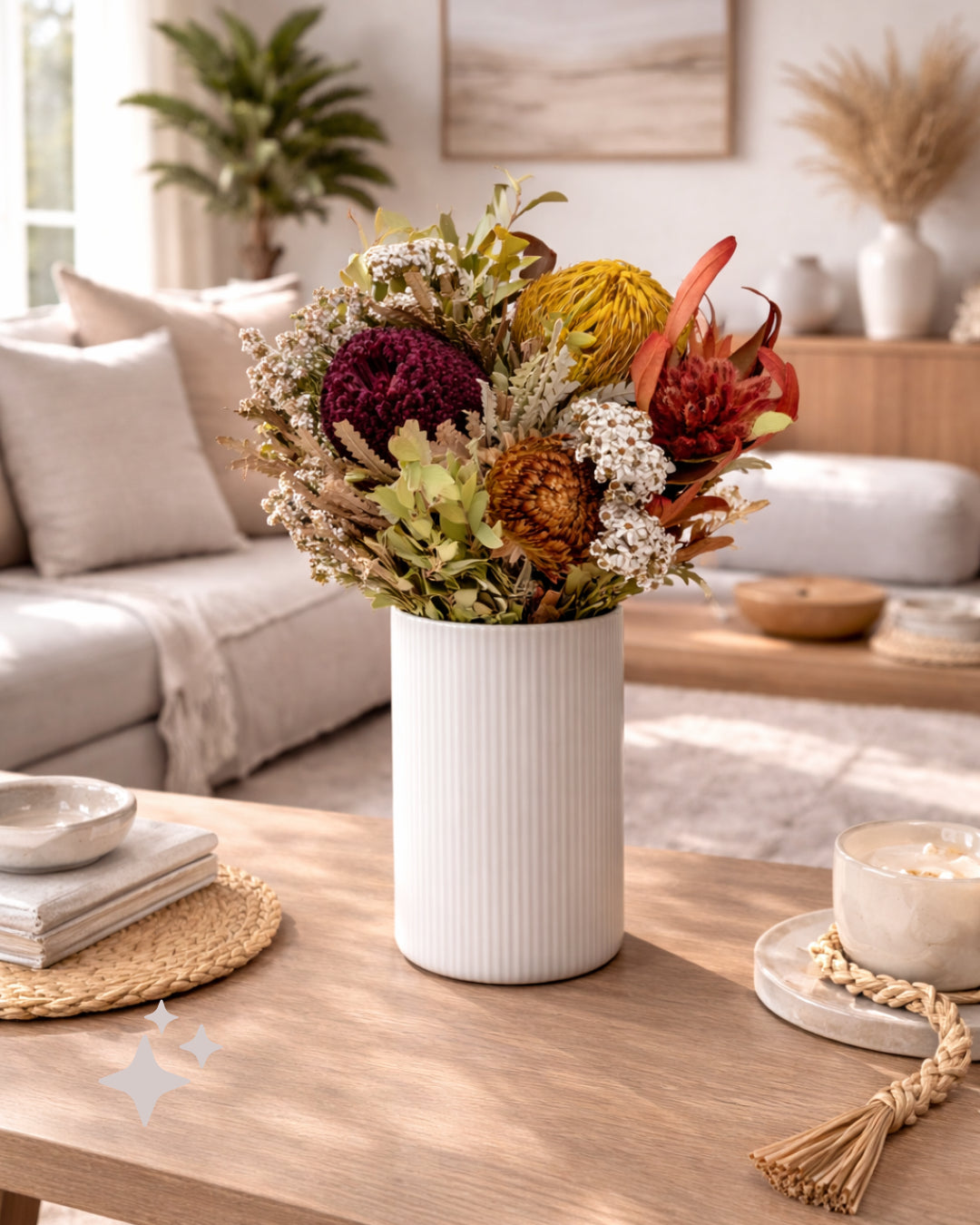Australian Dried Ready 2 Go Mixed Bunch, 45cm, Autumn