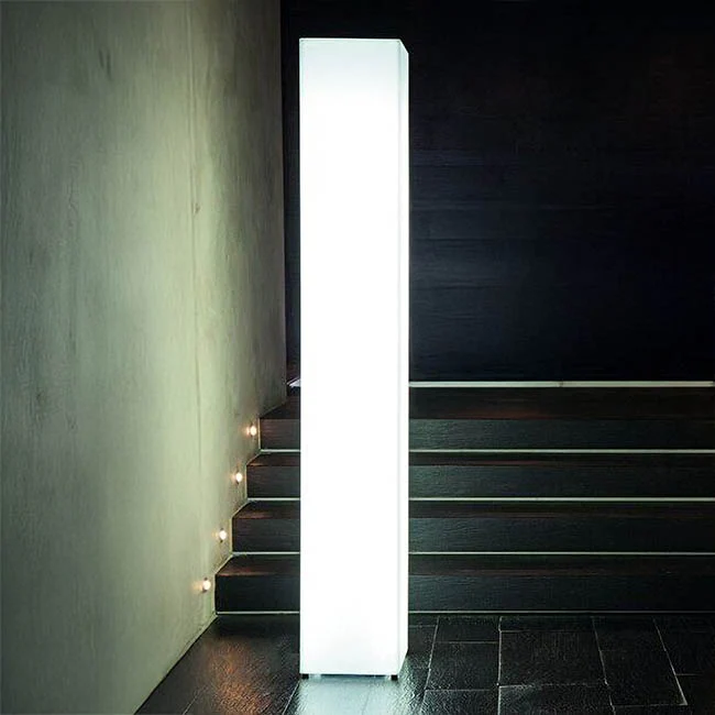 LED Glow Plinth Pillar Tall Square White (30x30x150cmH)