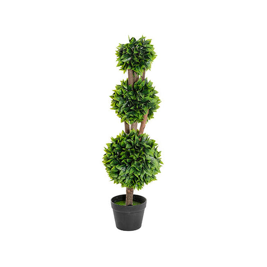 Topiary Tree 3 Ball Osmanthus UV Resistant Green (90cmH)
