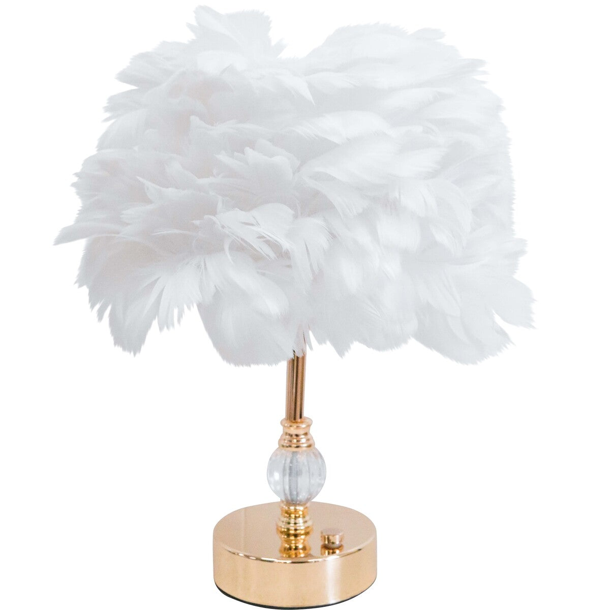 White Feather Glow USB Table Lamp