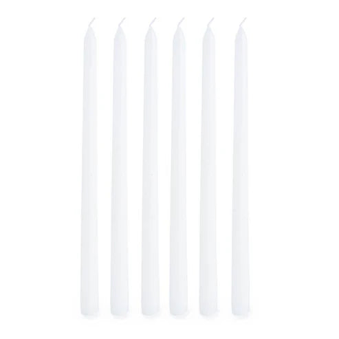 Candle Pack 6 White (2cm x 30cmH)