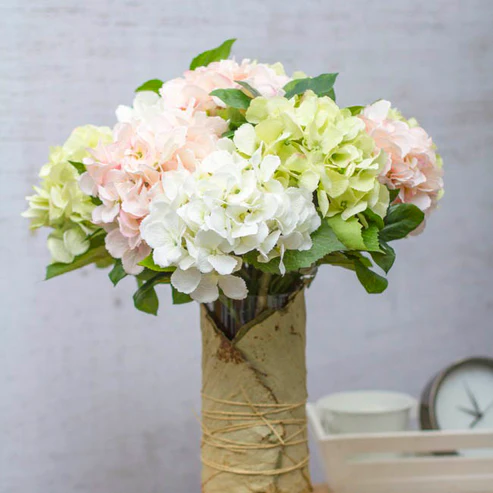 Claire Hydrangea Short Stem Cream (52cmH)